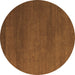 Round Machine Washable Abstract Brown Modern Rug, wshabs5554brn