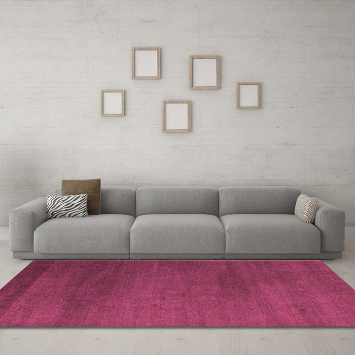 Machine Washable Abstract Purple Modern Area Rugs in a Living Room, wshabs5554pur