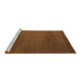 Sideview of Machine Washable Abstract Brown Modern Rug, wshabs5554brn