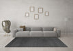 Machine Washable Abstract Gray Modern Rug in a Living Room,, wshabs5554gry