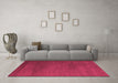 Machine Washable Abstract Pink Modern Rug in a Living Room, wshabs5554pnk