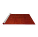 Sideview of Machine Washable Abstract Red Rug, wshabs5555