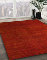 Abstract Red Modern Rug, abs5555