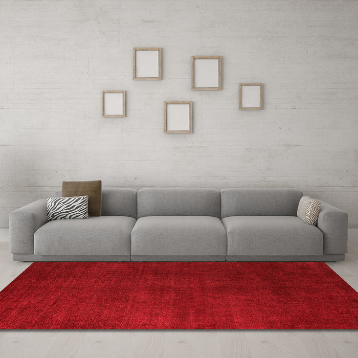 Modern Red Washable Rugs