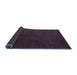 Sideview of Abstract Blue Modern Rug, abs5555blu