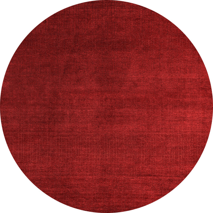 Round Abstract Orange Modern Rug, abs5555org