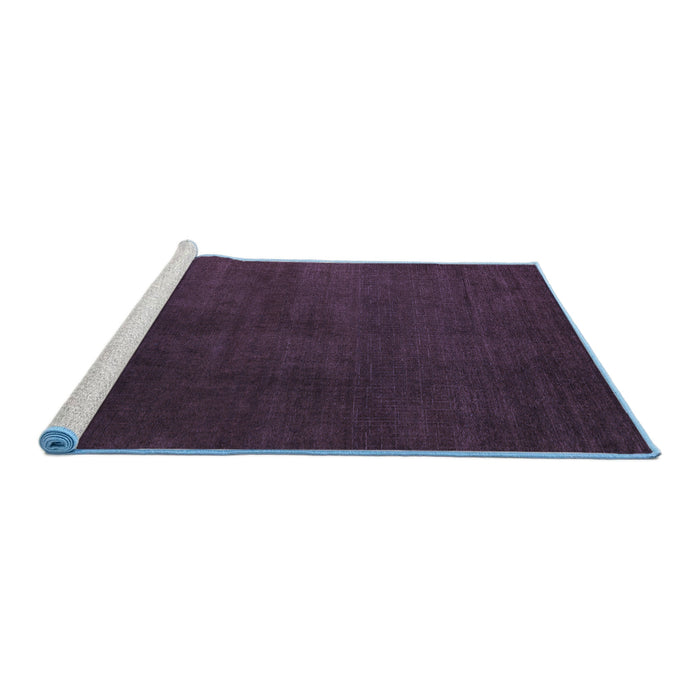 Sideview of Machine Washable Abstract Blue Modern Rug, wshabs5555blu