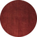 Round Abstract Brown Modern Rug, abs5555brn