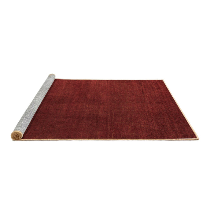 Sideview of Machine Washable Abstract Brown Modern Rug, wshabs5555brn