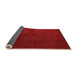 Sideview of Abstract Orange Modern Rug, abs5555org