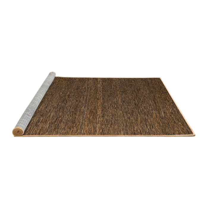 Sideview of Machine Washable Abstract Bakers Brown Rug, wshabs5556