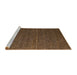 Sideview of Machine Washable Abstract Bakers Brown Rug, wshabs5556