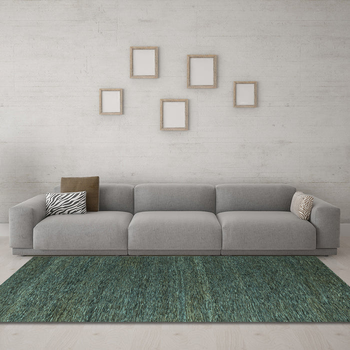 Machine Washable Abstract Light Blue Modern Rug in a Living Room, wshabs5556lblu