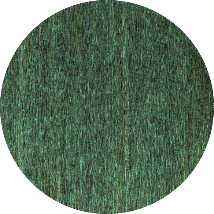Round Machine Washable Abstract Turquoise Modern Area Rugs, wshabs5556turq