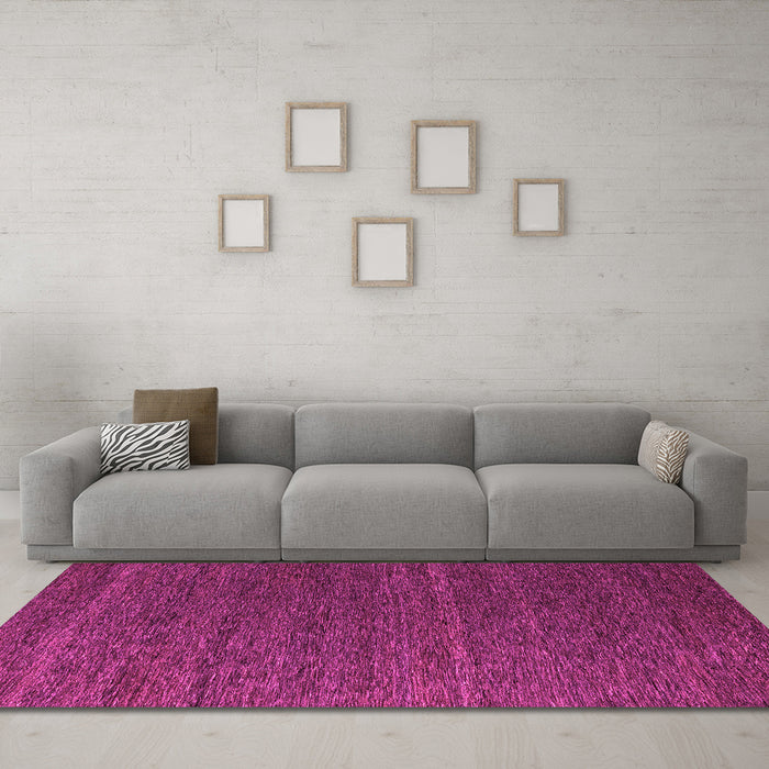 Machine Washable Abstract Pink Modern Rug in a Living Room, wshabs5556pnk
