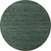 Round Abstract Light Blue Modern Rug, abs5556lblu