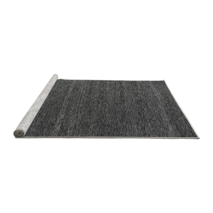 Sideview of Machine Washable Abstract Gray Modern Rug, wshabs5556gry
