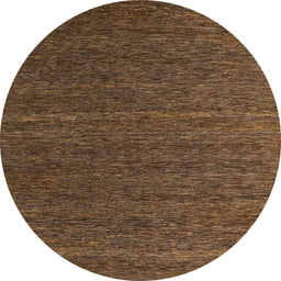 Round Machine Washable Abstract Bakers Brown Rug, wshabs5556