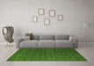 Machine Washable Abstract Green Modern Area Rugs in a Living Room,, wshabs5556grn