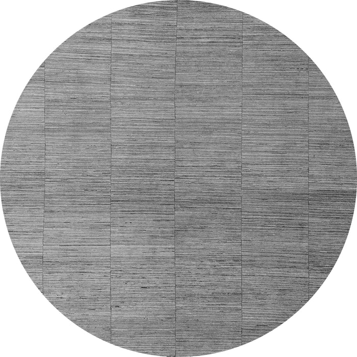 Round Machine Washable Abstract Gray Modern Rug, wshabs5557gry