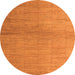 Round Abstract Orange Modern Rug, abs5557org