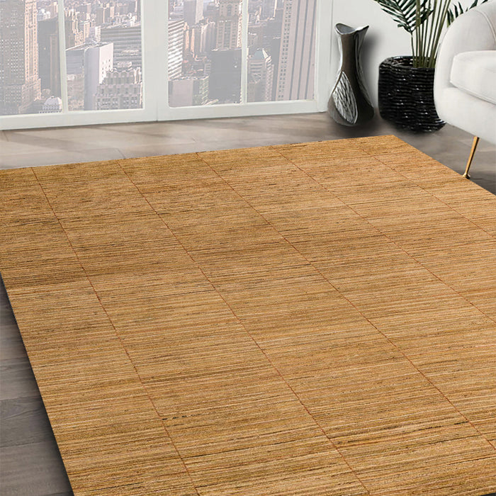 Abstract Sedona Brown Modern Rug in Family Room, abs5557