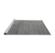 Sideview of Machine Washable Abstract Gray Modern Rug, wshabs5557gry