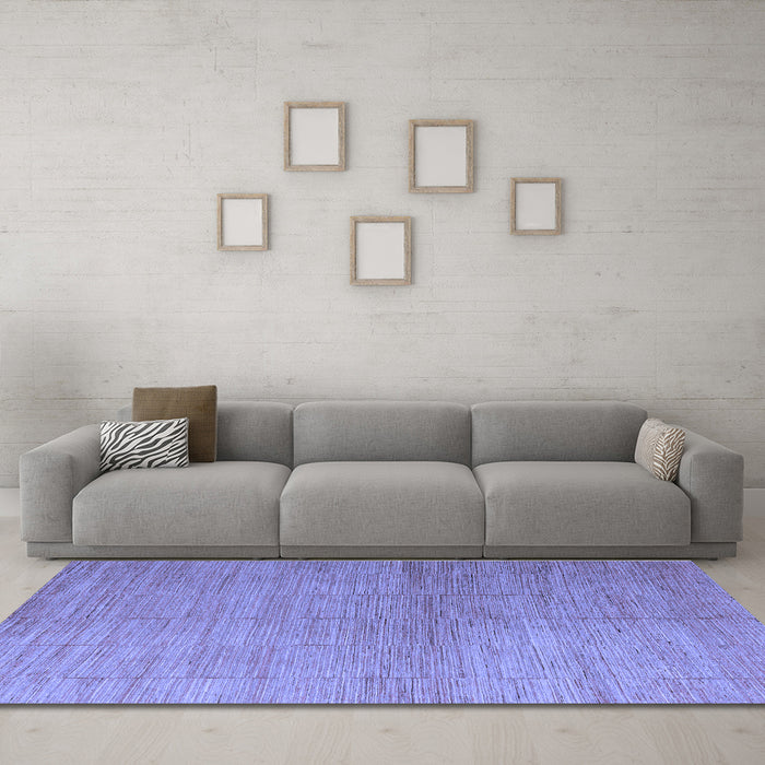 Machine Washable Abstract Blue Modern Rug in a Living Room, wshabs5557blu