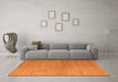 Machine Washable Abstract Orange Modern Area Rugs in a Living Room, wshabs5557org