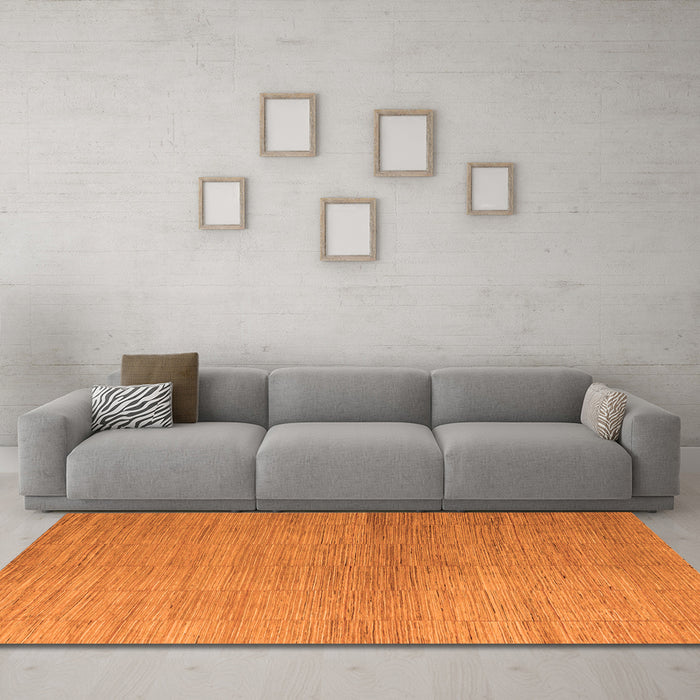 Machine Washable Abstract Orange Modern Area Rugs in a Living Room, wshabs5557org