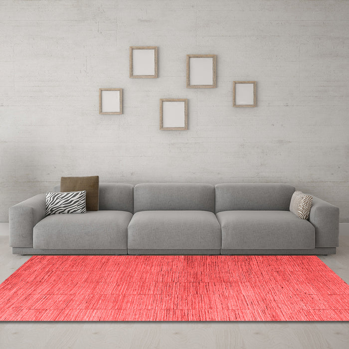 Modern Red Washable Rugs