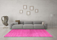 Machine Washable Abstract Pink Modern Rug, wshabs5557pnk