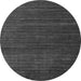 Round Abstract Gray Modern Rug, abs5558gry