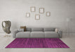 Machine Washable Abstract Purple Modern Area Rugs in a Living Room, wshabs5558pur