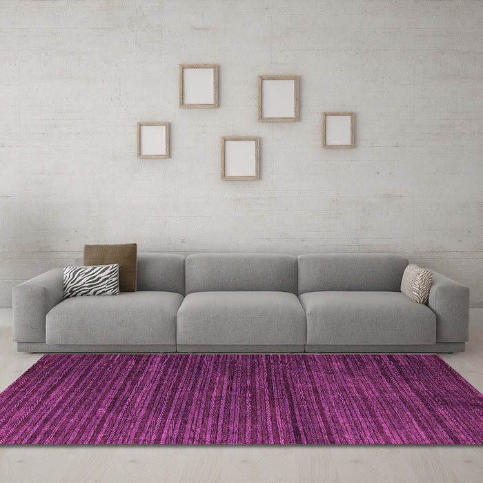 Machine Washable Abstract Purple Modern Area Rugs in a Living Room, wshabs5558pur