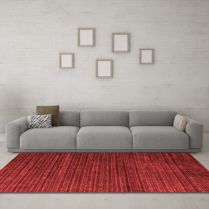 Modern Red Washable Rugs