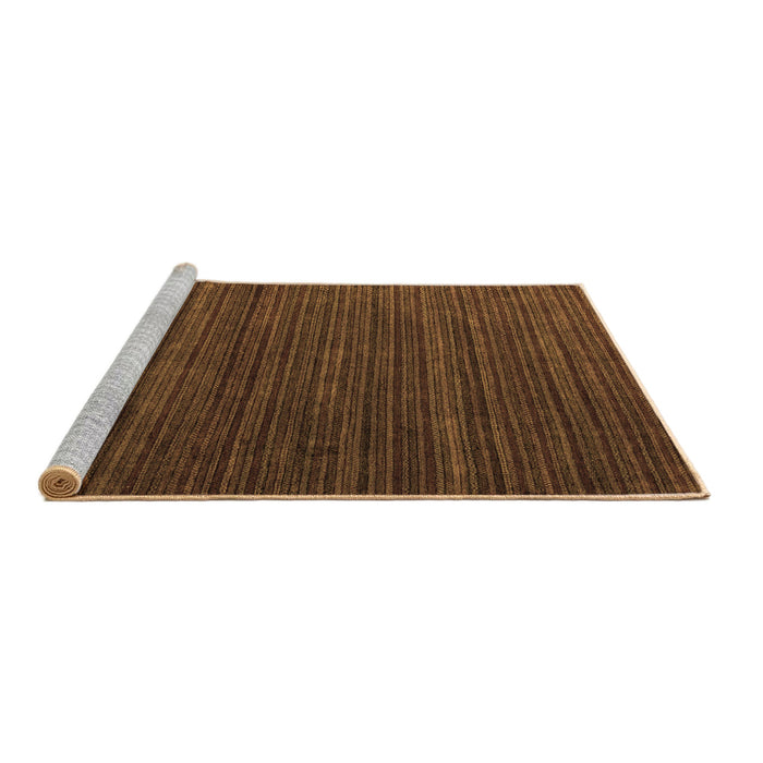 Sideview of Machine Washable Abstract Brown Modern Rug, wshabs5558brn