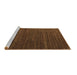 Sideview of Machine Washable Abstract Brown Modern Rug, wshabs5558brn