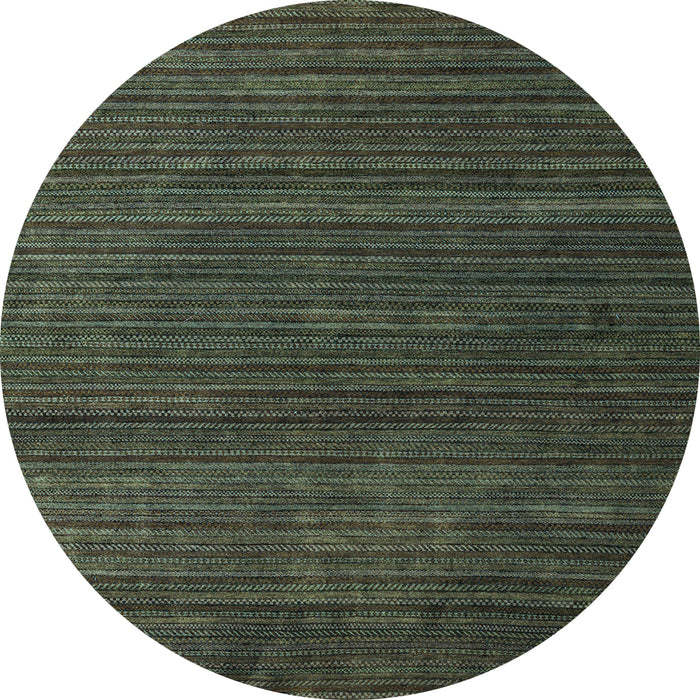 Round Abstract Light Blue Modern Rug, abs5558lblu
