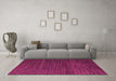 Machine Washable Abstract Pink Modern Rug in a Living Room, wshabs5558pnk