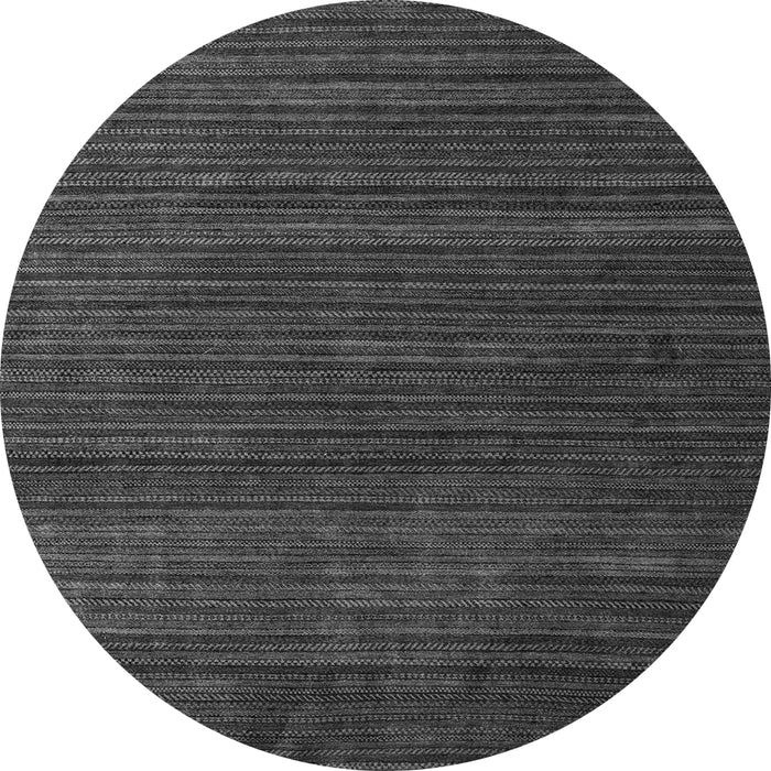 Round Machine Washable Abstract Gray Modern Rug, wshabs5558gry