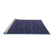 Sideview of Machine Washable Abstract Blue Modern Rug, wshabs5558blu