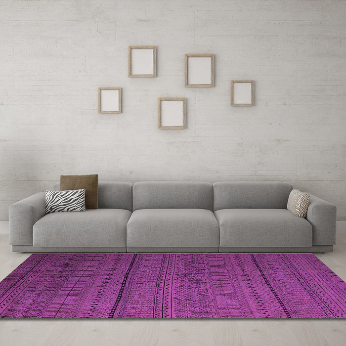 Machine Washable Abstract Purple Modern Area Rugs in a Living Room, wshabs5559pur