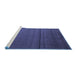 Sideview of Machine Washable Abstract Blue Modern Rug, wshabs5559blu