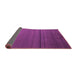 Sideview of Abstract Purple Modern Rug, abs5559pur