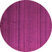 Round Machine Washable Abstract Pink Modern Rug, wshabs5559pnk