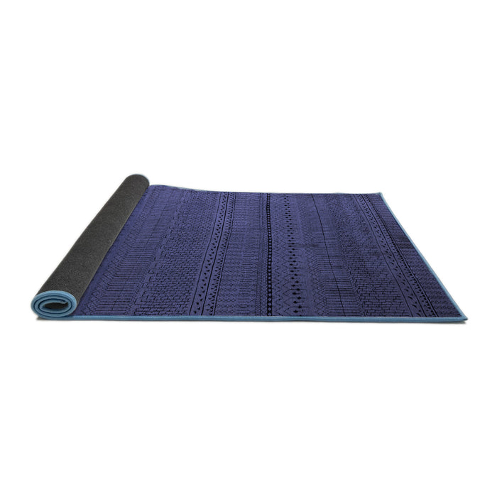 Sideview of Abstract Blue Modern Rug, abs5559blu