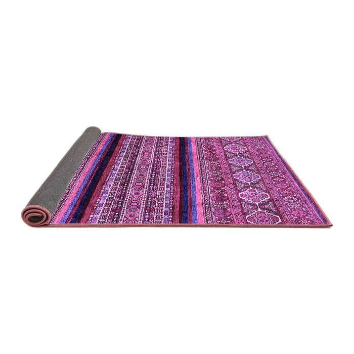 Sideview of Abstract Purple Modern Rug, abs555pur