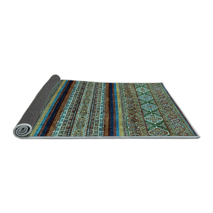 Sideview of Abstract Light Blue Modern Rug, abs555lblu