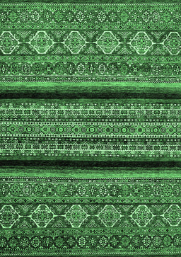 Abstract Emerald Green Modern Rug, abs555emgrn